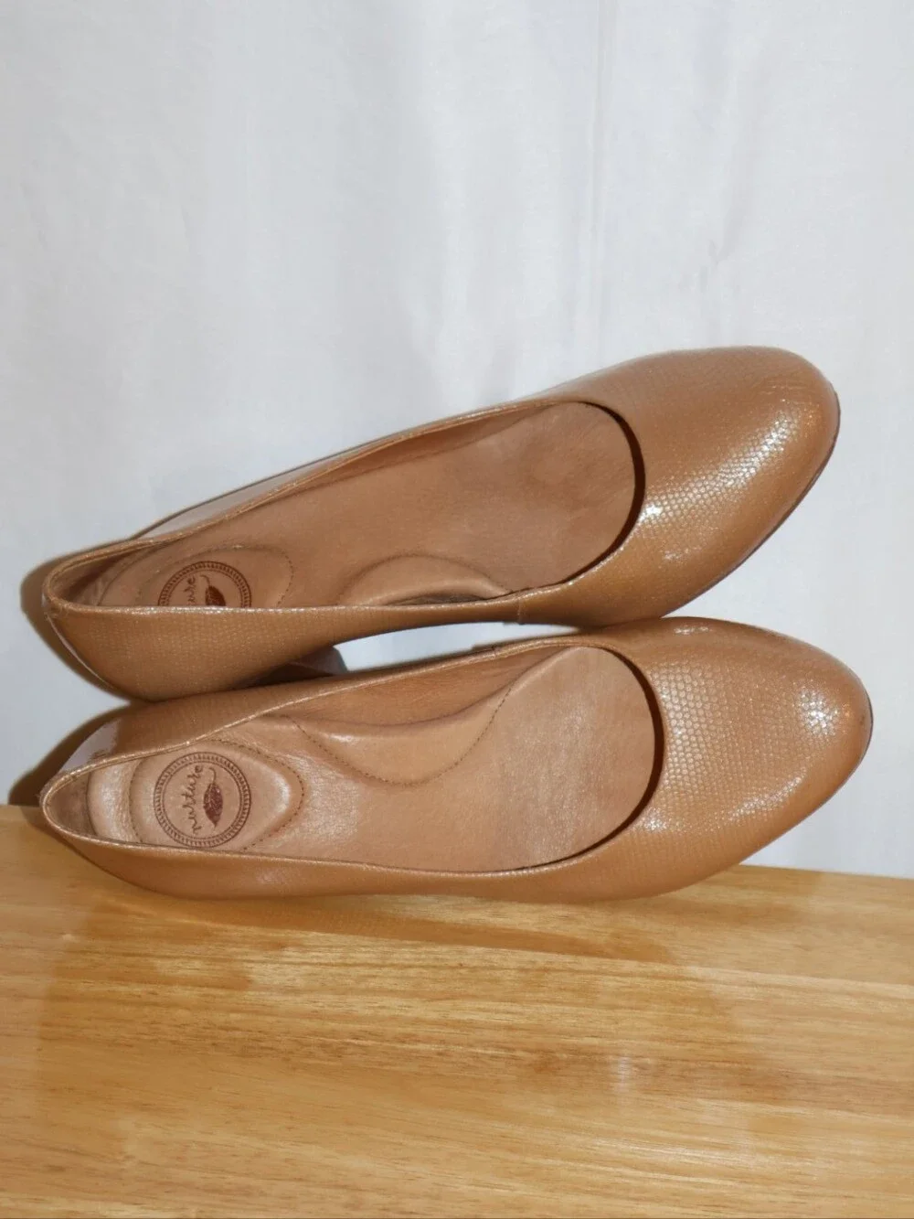 Nurture Marjorrie Tan Snakeskin-Embossed Leather Pumps. 7.5M